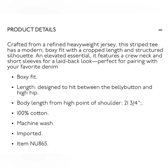 Madewell Everday Boxy crop tee in stripe - Picture 2 of 5